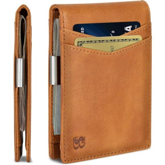 Money Clip Wallet - Mens Wallets slim Front Pocket RFID Blocking - Picture 1 of 6